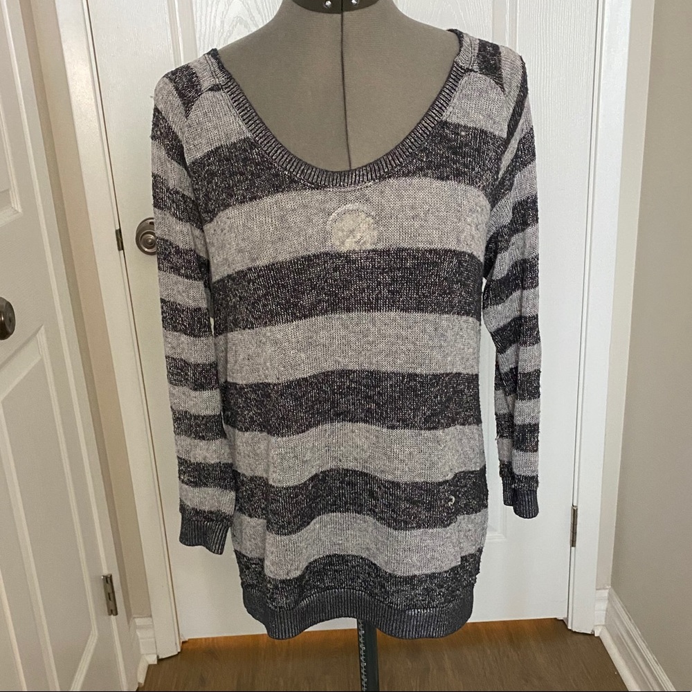 Soft Joie Joie Metallic Striped Sweater